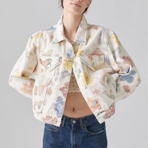 One With Nature Printed Trucker Jacket